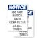 Signmission Do Not Block Gate Keep Clear At, 12 in W x Rectangle, Plastic OS-2PACK-NS-P-1218-V-11081 - alternate 1